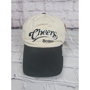Cheers Boston Hat OSFA Beige Adjustable Baseball Cap Sitcom 80s Television